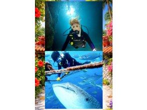 【沖縄・読谷村】《送迎可能》ジンベイザメと会う＆青の洞窟を冒険する２ボートファンダイビング！※送迎範囲あり