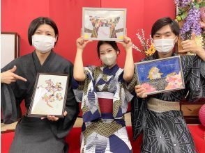 [Ishikawa, Kanazawa] Google Review <★★★★★>! Create a one-of-a-kind piece of kimono scrap art while wearing a kimono! After the experience, head out for a stroll around Kanazawa!