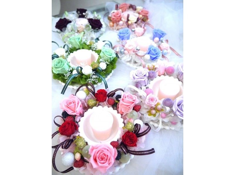 [Kanagawa/Yokohama] First-timers can enjoy peace of mind with support! Preserved flower candle arrangements ♪の紹介画像