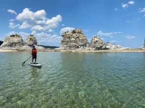 Gokuraku Jodo SUP Jodogahama, Miyako City, Iwate Prefecture SUP experience - Suitable for beginners to advanced riders. Parent-child SUP is also available for children. Cruising the beautiful and crystal clear sea.の画像