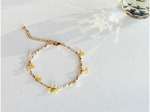 【福岡・糸島】アクセサリー制作体験  女性に人気「チェーンブレスレット作り」＊しずく型ビーズ使用＊　初心者OK！思い出作りに♡の画像