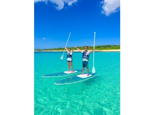 [Miyakojima/Half-day] Super Summer Sale 2024 [Clear SUP & Snorkeling Tour] [Drone Photography Included] Clear SUP and Snorkeling Plan!の画像