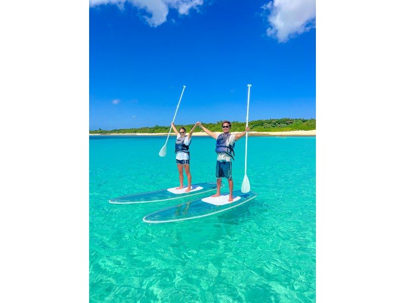 [Miyakojima] [Clear SUP & Snorkeling Tour] [Drone Photography Included] This plan allows you to choose between sea turtles or coral fish for snorkeling!の紹介画像