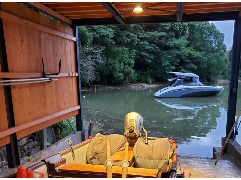 あったか暖房【 浜名湖日帰り最強プラン】舟屋BOATHOUSEを満喫ゆったり3時間滞在　クルージング＋BBQ(持込)/サウナ/カヤックで遊ぶの紹介画像