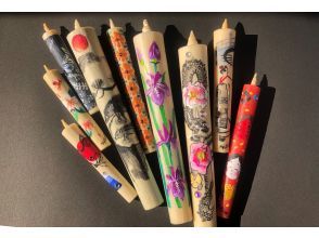 和ろうそく絵付け体験【愛知・岡崎市】伝統工芸品和ろうそく　3匁棒(約13cm）　サミット贈答品選出の老舗工房　追加見学可