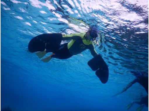 [Tottori, Uradome Coast] World's first! Hand fin (Manta Flyer) snorkeling & kayakingの画像