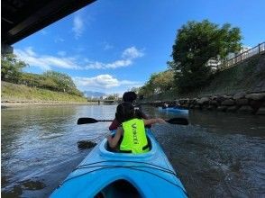 鹿児島市街地の甲突川で親子カヤック体験
