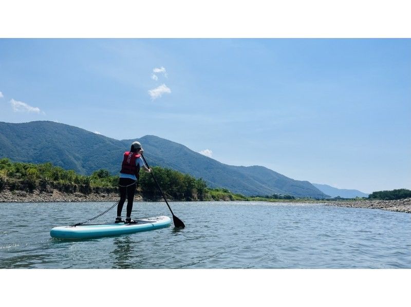 [Nagano・Chikuma] Chikuma River SUP! River SUP on the Chikuma River in front of Togura Kamiyamada Onsenの紹介画像