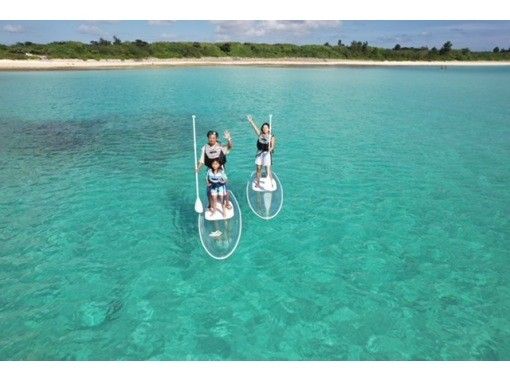 [Miyakojima] Super Summer Sale 2024 [Clear SUP & Snorkeling Tour] Clear SUP & Selectable Snorkel [Drone Photography Option]の画像