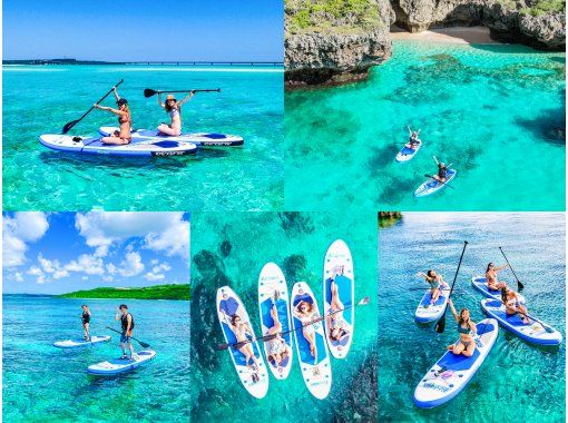 宮古島【SUP】《1組限定！貸切プライベートツアー！》「ドローン撮影付」世界トップレベルの美しさを誇る宮古島の海でサップ体験の画像