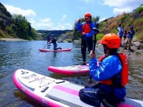 [奈良/吉野川]站在SUP板上划船！ ？ River SUP ~ 吉野川水流缓慢的体验课程の画像