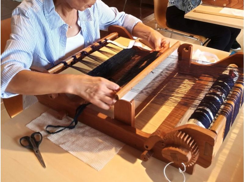 【新潟・十日町】オリジナル織物　着物の街で織る手織りマフラー/プレイスマットの紹介画像