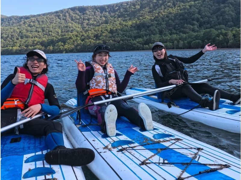 【北海道・SUP体験】透明度の高い支笏湖の湖面をクルージング！SUP体験（半日コース）の画像
