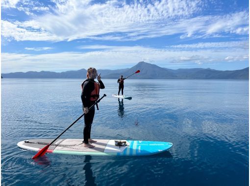 【北海道・支笏湖・２時間】 水質日本一の湖でサップ体験・写真は無料♪・ 初心者大歓迎・社員旅行や研修旅行にも♪の画像