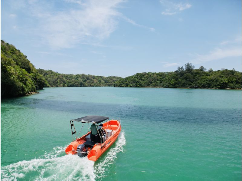 [Okinawa ・ Kouri Island] A popular cafe attraction on SNS! Beryl The Ride Sightseeing on a boat with a spectacular view of emeralds! Enjoy the Warumi Straitの紹介画像