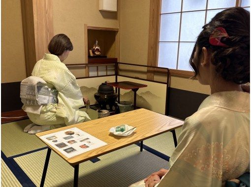 [โตเกียว ชินากาว่า] พิธีชงชาของแท้ การแต่งกายด้วยชุดกิโมโน และการถ่ายภาพの画像