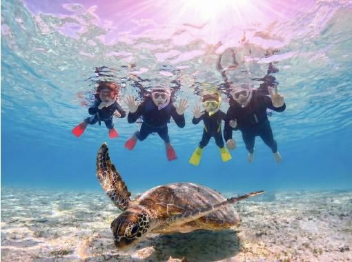【宮古島/ウミガメシュノーケル】★写真データ無料＆レンタル完備★手ぶらで参加OK！当日予約OK！《ファミリー/子ども/学生/カップル大歓迎》の画像