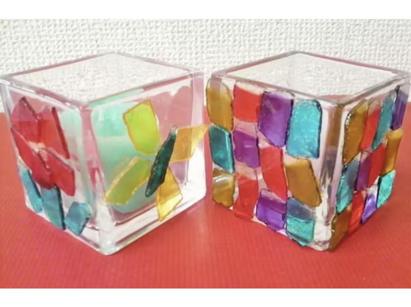 [Hokkaido/Otaru] “Stained glass candle holder production experience” You can make your own original candle holder ♪の紹介画像