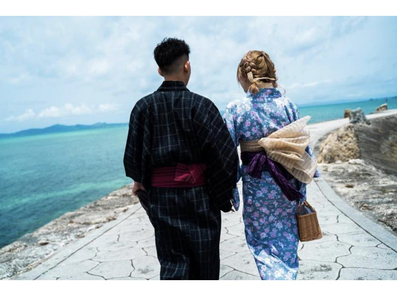 [Okinawa/Naha] Oguri Kimono Salon's original Kyoto yukata rental couple plan! Let's walk around the streets of Okinawa in yukata!の紹介画像