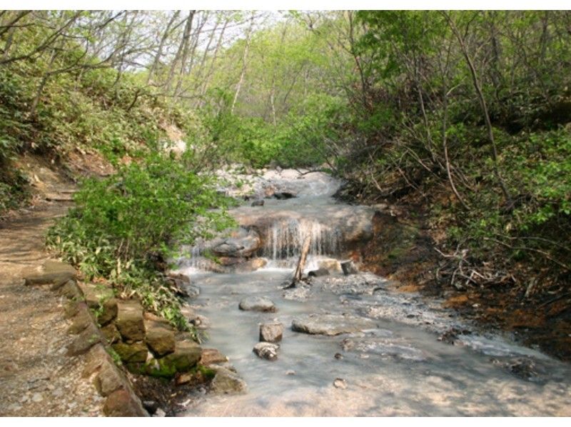 [Hokkaido Noboribetsu City] Special! "Jigokudani Noboribetsu natural footbath guide Hot spring in hiking" of the world's only river natural Hot spring to footbathの紹介画像