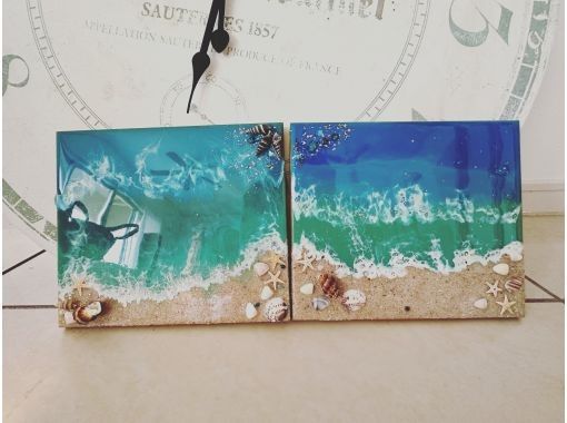 沖縄本島・中部】海アート体験♪レジンで沖縄の海を作ろう！当日予約OK