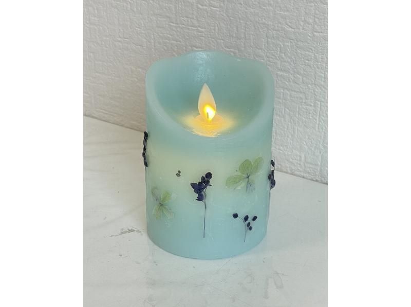 [Miyagi/Sendai] Create a one-of-a-kind botanical candle (LED candle) using your favorite flowers ♪ の紹介画像