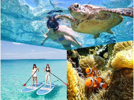 【宮古島/1日】SUP&ウミガメシュノーケリング！人気上昇中のアクティビティを1日で游び尽くそう！【写真無料】の画像