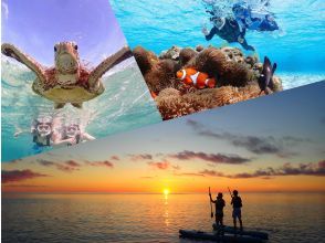 SALE! [Miyakojima/Private/Early Morning] The ultimate morning activity! Sunrise SUP & Private Sea Turtle Snorkeling ★Limited to one group per day! ★Free photo data!