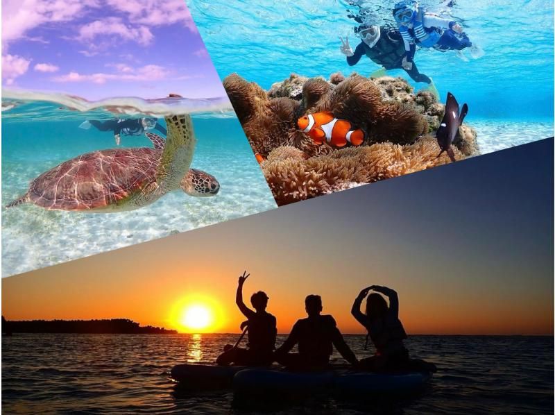 SALE! [Miyakojima/Private/Evening] {Enjoy Miyakojima} Sunset SUP & Private Sea Turtle Snorkeling ★Limited to one group per day★Free photo data!の紹介画像