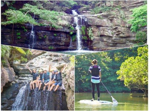 [Iriomote Island/1 day] Have fun on two rivers! Mangrove SUP or canoeing & canyoning to Mizuochi Falls [Photo data/equipment rental free]の画像