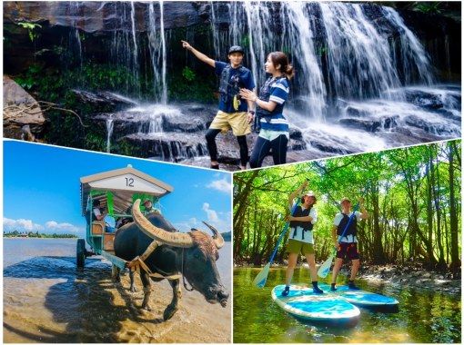 [西表島/1天]以桑加拉瀑布為目標的叢林SUP/獨木舟和由布島觀光套餐旅遊[照片資料/設備免費]超級夏季促銷2024の画像