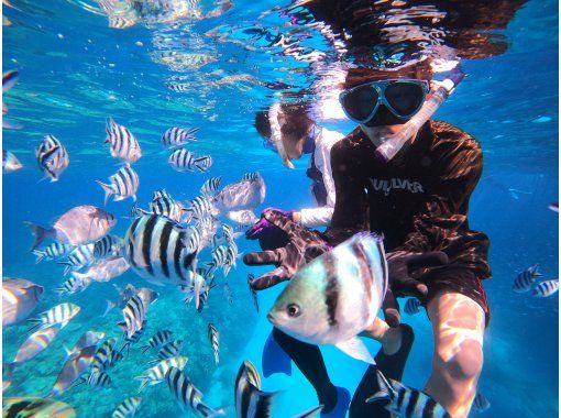 [Chatan, Okinawa] Photo and video present! Boat snorkeling! Let's go see the coral fields! Departing from Chatan, about 2 hours, held 4 times a day, pick-up and drop-off available ※English OKの画像