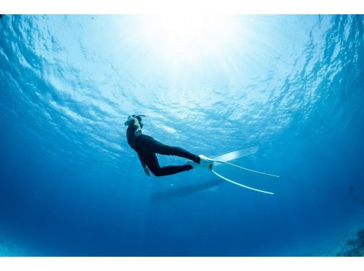 【水納島・瀬底島】ボートスキンダイビング2本　(8歳から参加OK) 写真・動画無料プレゼントの画像