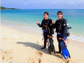 [Northern Okinawa Main Island/Gorilla Chop] Easy trial beach diving (2 dives) Includes use of footbath cafe ☆ Fully equipped with amenities! OK for one person! Photo video present!