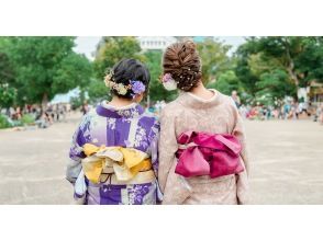 Osaka Kimono Rental 6-hour plan (Hair styling included, unlimited hair accessories)