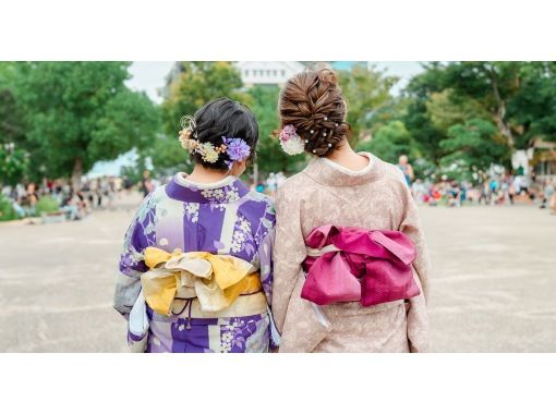 大阪 着物レンタル6時間プラン（ヘアセット込・ヘアアクセサリー飾り付け放題）の画像