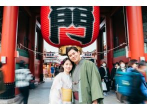 【도쿄 · 아사쿠사] 기모노를 입고 아사쿠사에서 아름다운 사진을 찍자! 커플 · 혼자 환영!の画像