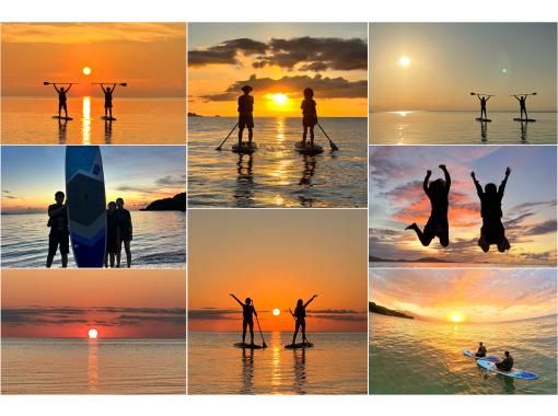 【１組様貸切】夕暮れSUPで特別な体験を！島内おすすめのサンセットスポットでゆったり時間！女性ガイドが担当/送迎・写真込み/手ぶら参加OKの画像
