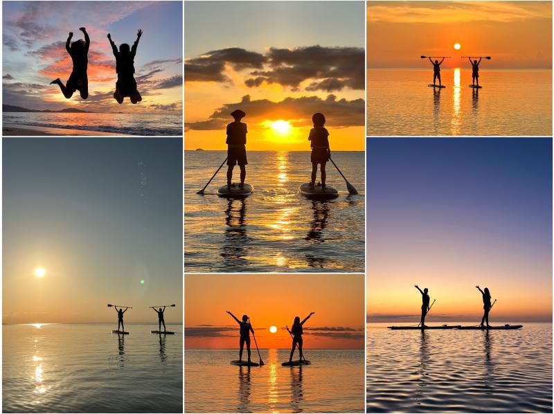 【１組様貸切】夕暮れSUPで特別な体験を！島内おすすめのサンセットスポットでゆったり時間！女性ガイドが担当/送迎・写真込み/手ぶら参加OKの紹介画像