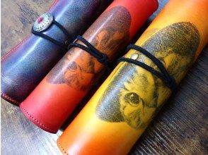 [Hyogo/Kobe] ★You can dye and transfer print on leather★ A tasteful experience to dye your own original pen case♪ It's a lot of fun even for the first time☆