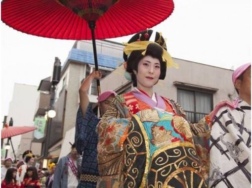 しながわ宿場まつり「おいらん道中」& 遊郭ゆかりの地めぐりバスツアー～品川プリンスホテル 味街道五十三次にてお食事【029029-1318】の画像