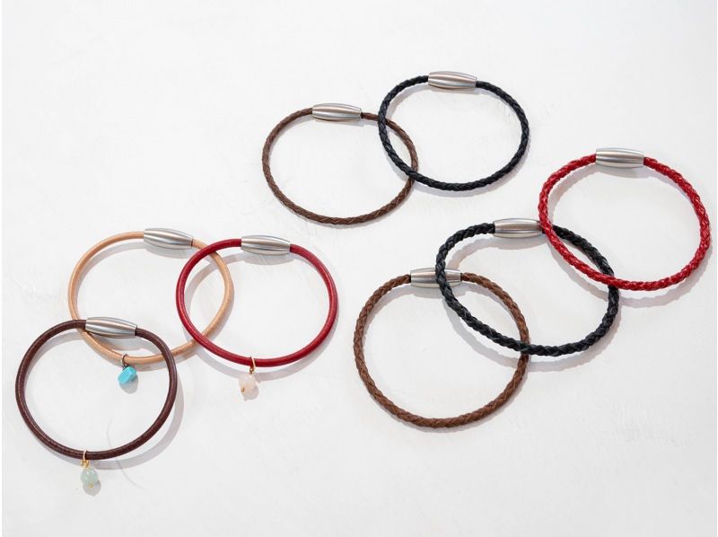 [Fukuoka, Itoshima, very popular leather accessories!] Make leather bracelets and accessories with your choice of natural stonesの紹介画像