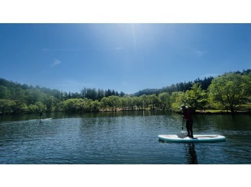 [Nagano/ Chikuma] Oike Kogen SUP! Quiet SUP in a place surrounded by trees using a reservoir located further above the rice terraces of Obasuteの画像