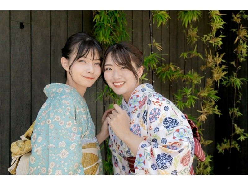 [Kyoto, Uji] Kimono and yukata complete rental plan / Near Uji matcha sweets shop and Genji Museum