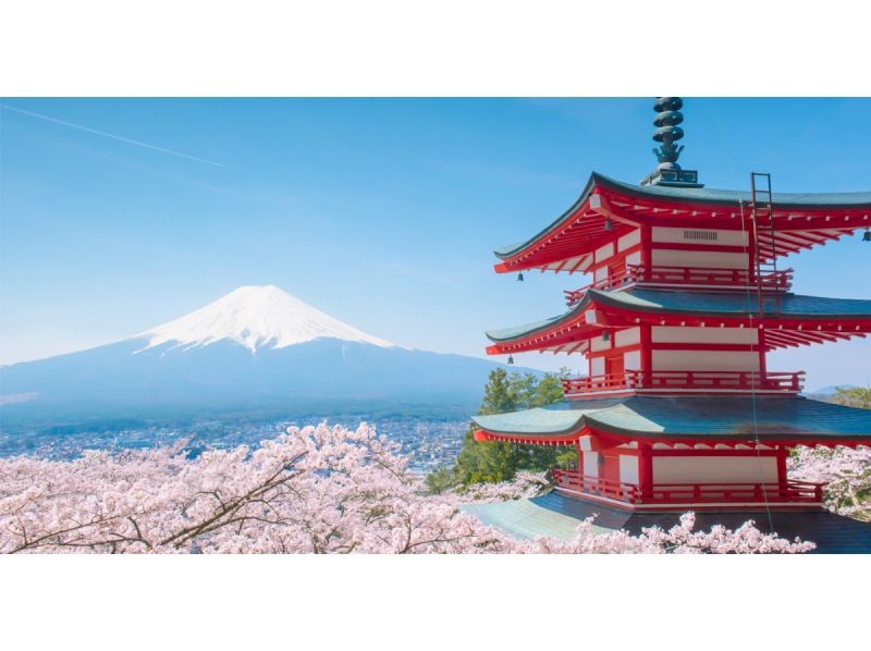 【山梨/河口湖】東京出發河口湖一日遊（富士山地區、新倉山淺間公園、大石公園、LAWSON）の紹介画像