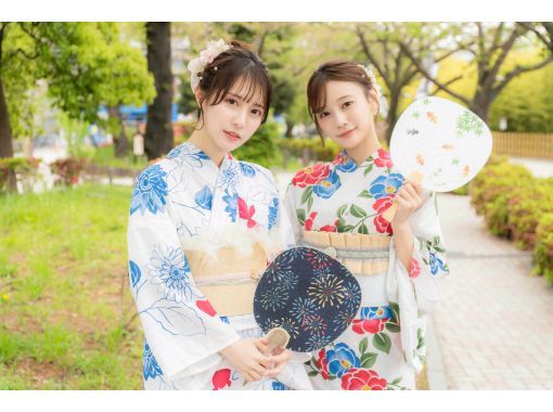 [Kanagawa/Kamakura] Yukata rental plan with location photo shoot! 50 shots per hour delivered!の画像