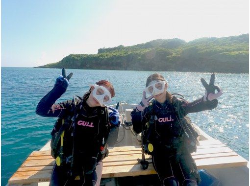 [Love Island Kouri Island/Nakijin] Boat Experience Diving (2 dives) Photo and video shoot as a giftの画像