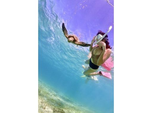 【沖縄・宮古島】遭遇率100％継続！ウミガメシュノーケリングツアー☆写真・動画プレゼント！当日予約OK☆未経験歓迎！お子様から大人までの画像