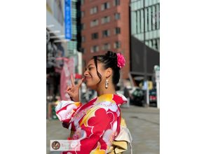 [Osaka, Umeda] Yukata rental 3-hour plan Sightseeing in Osaka in a kimono! Wear a "yukata" and experience Japanese culture ☆