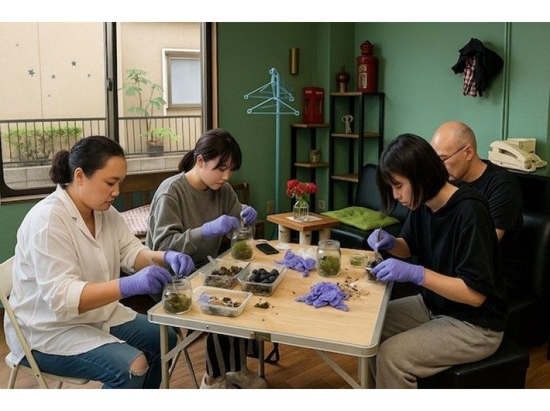 【京都・長岡京】苔テラリウム　制作体験　親子で　家族で　車いすの方も　ワークショップ　雨の日もOK!!　の紹介画像
